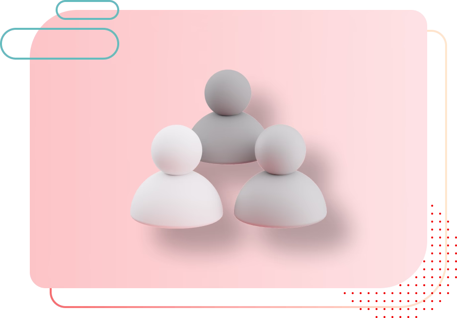 Three generic person avatars in a range of shades